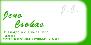 jeno csokas business card